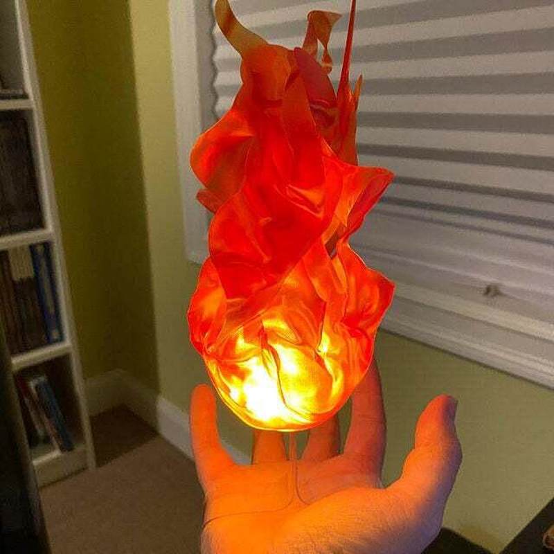 Cosplay Fireball Prop - Yüzen Ateş Topu LED Işıklı Alev