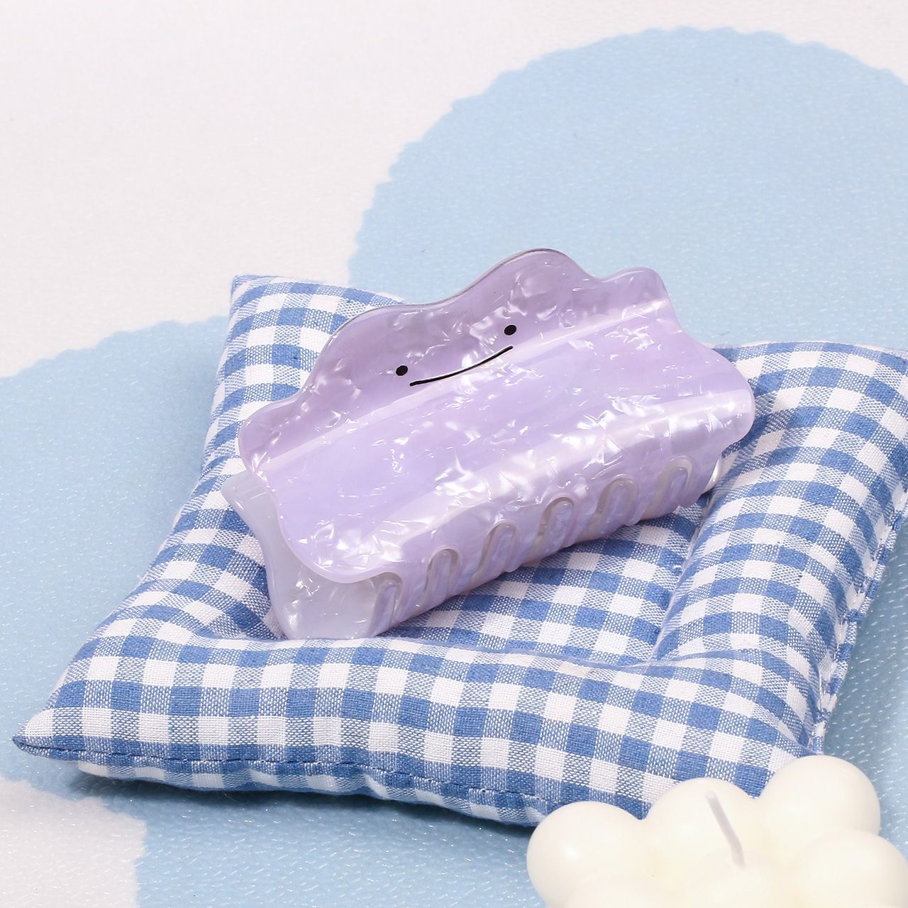 Cosplay Prop Diy - Pokémon Ditto Saç Tokası Mor Sevimli