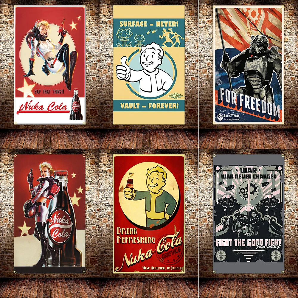 Fallout Cosplay Prop - FLAGDOM 90X150CM 3X5Ft OYUN Posteri Bayrağı
