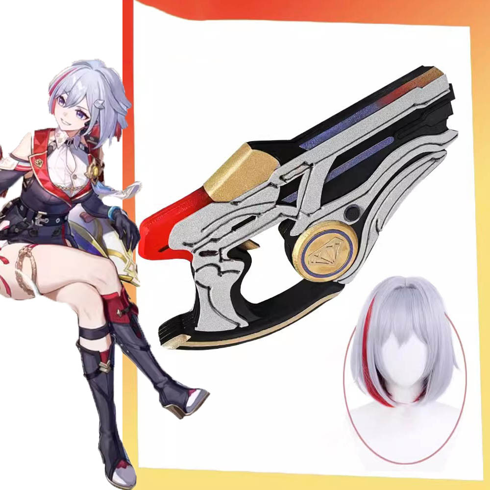 Heat Gun Cosplay - Anime oyunu Honkai yıldız ray Topaz