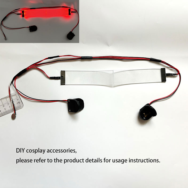 Cosplay Prop Kit - Kırmızı Esnek Bükülebilir DIY LED Gözler