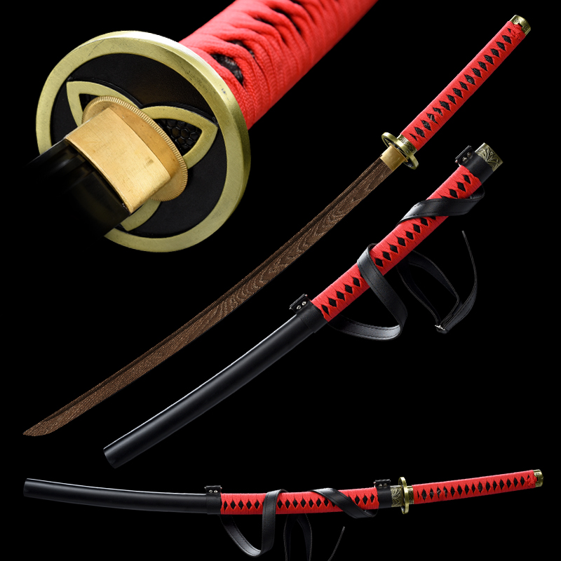Cosplay Material For Prop - Ahşap Katana Kayışı Ninja Kılıç Tam