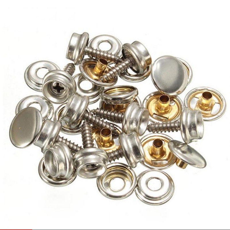 Snap Fastener Set - 10 takım paslanmaz çelik dokunarak çıtçıt