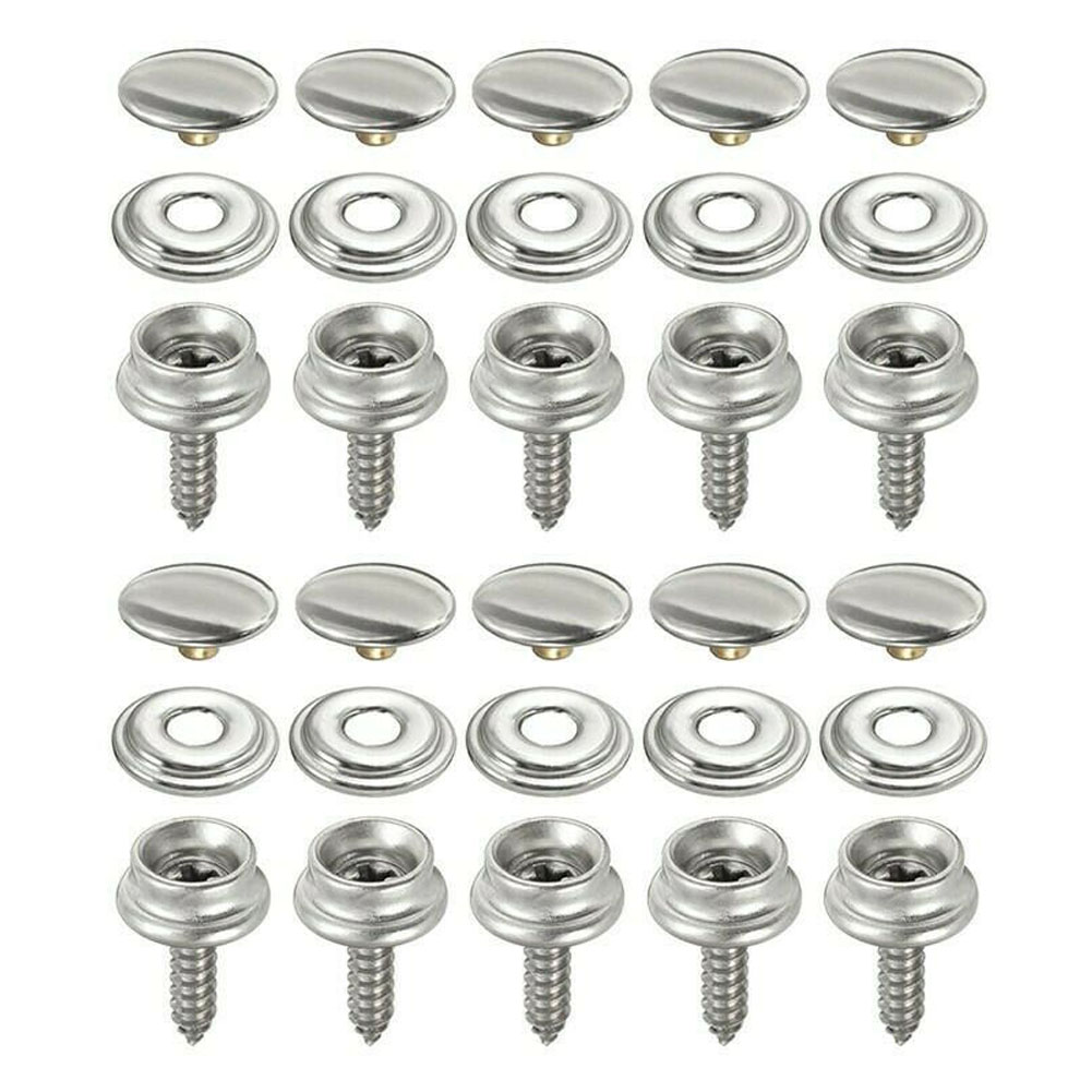 Snap Fastener Set - 30 adet çıtçıt paslanmaz tuval Capos