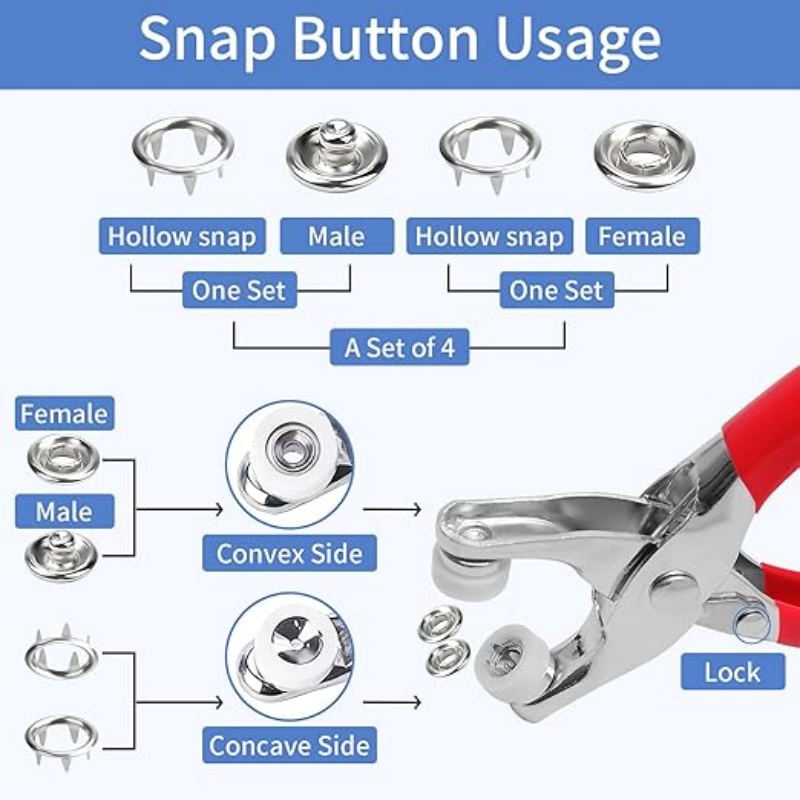 9,5 mm Metal Çıtçıt Düğme Seti - Snap Fastener Set incelemesi ve fiyatı