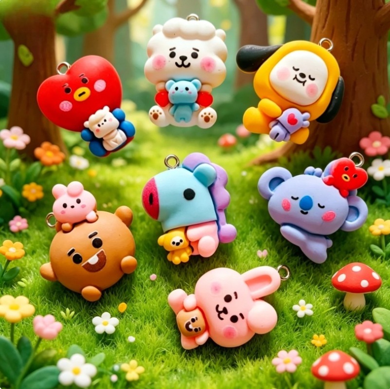 7 adet BT21 Reçine Karikatür F - Cosplay Prop Diy incelemesi ve fiyatı