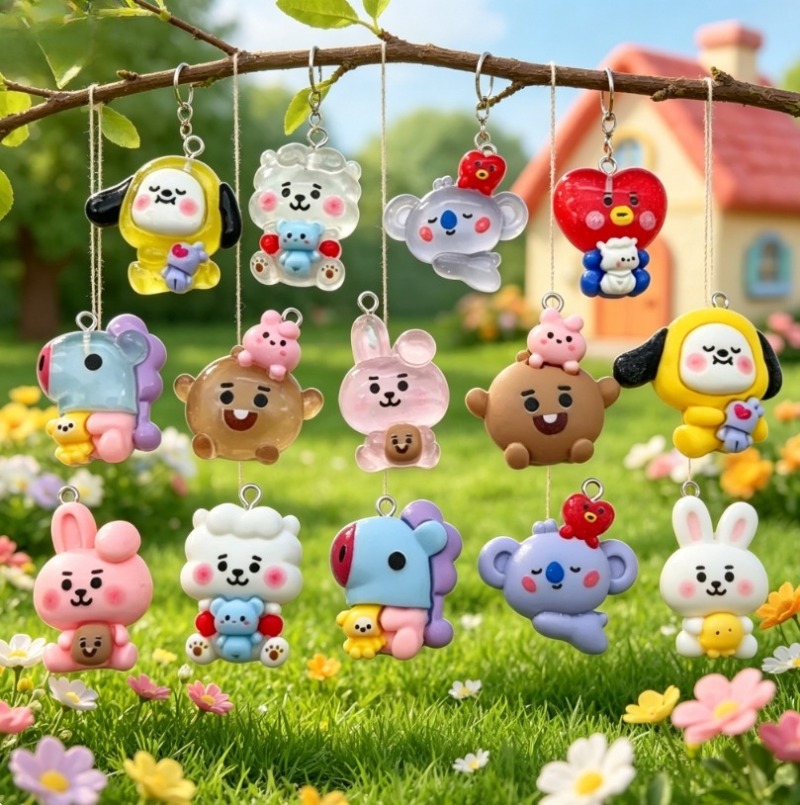 7 adet BT21 Reçine Karikatür F - Cosplay Prop Diy incelemesi ve fiyatı