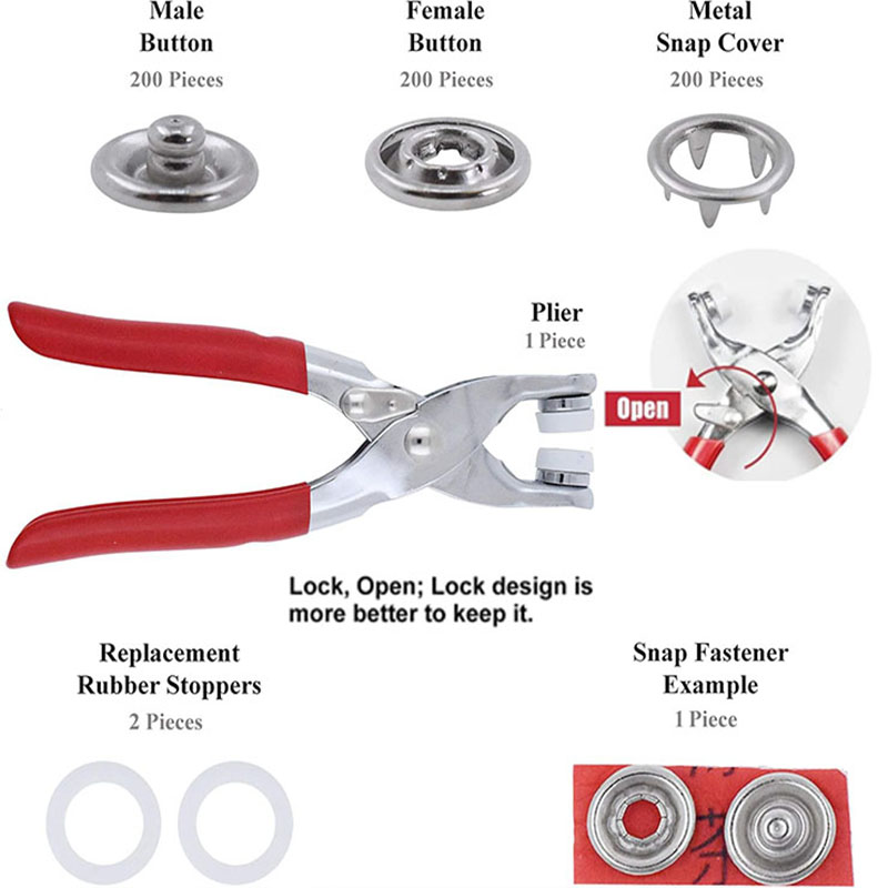 50/100 Metal Prong Snap Düğmes - Snap Fastener Set incelemesi ve fiyatı
